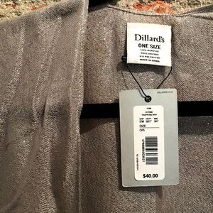 Silver Shimmer Formal Cover-up Shawl, OS